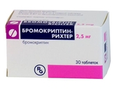 Бромокриптин-Рихтер таб 2.5мг №30